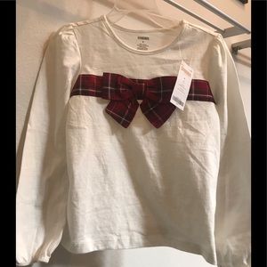 Gymboree Holiday Shirt with Plaid Bow